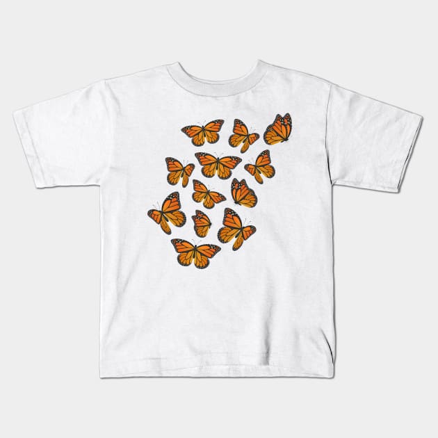 Monarch Butterflies Kids T-Shirt by Melon Street